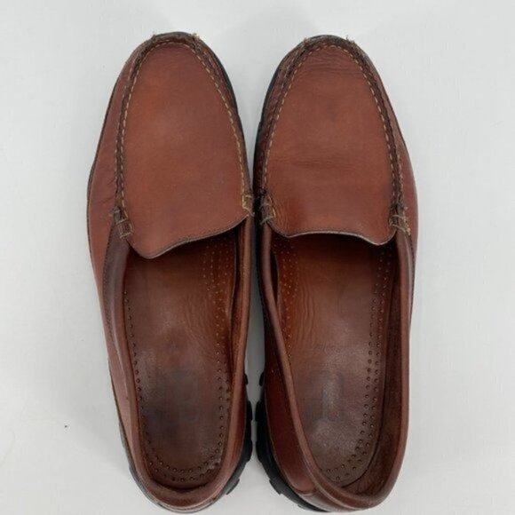 ALLEN EDMONDS Boulder Venetian Brown Leather Slip On 9.5 Driving Moccasin Loafer main image 8